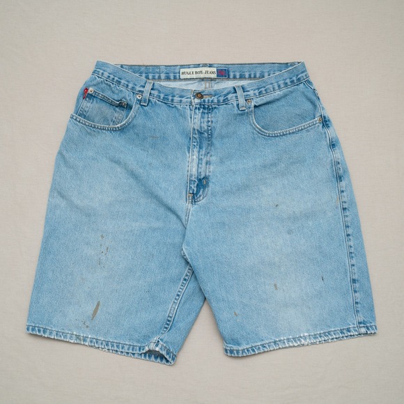 Other - Vintage Bugle Boy Jeans 750 Baggy Denim Jean Shorts 33x9.5 Wide Leg Relaxed